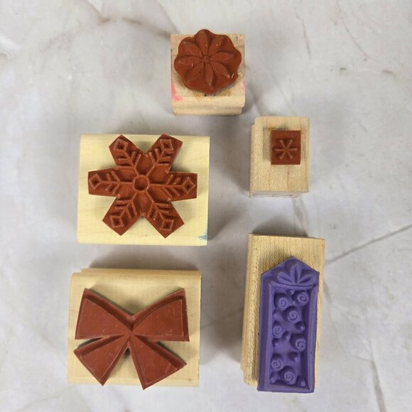 Stampin Up! 2004-2007 Assorted Christmas Stamps Set of 19 Total Holiday Crafts - Picture 9 of 12